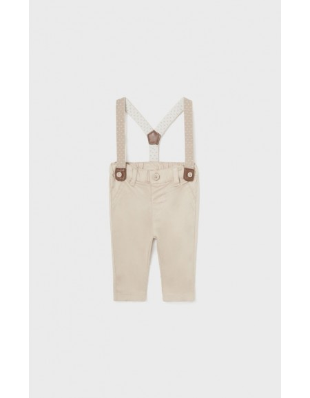 Malta Beig Long Trousers With Suspenders