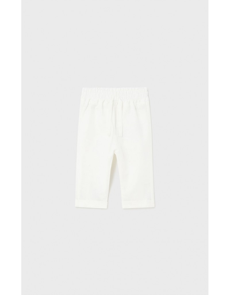 White Linen Long Trousers