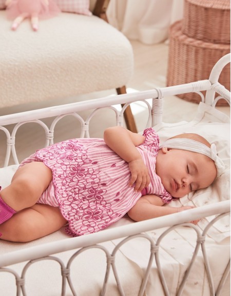 Tulip rose Embroidered dress