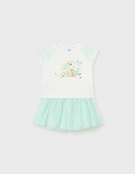 Aqua Tulle skirt set