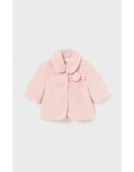 Soft pink Faux fur coat