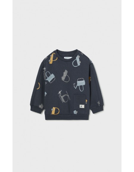 Navy Printed pullover