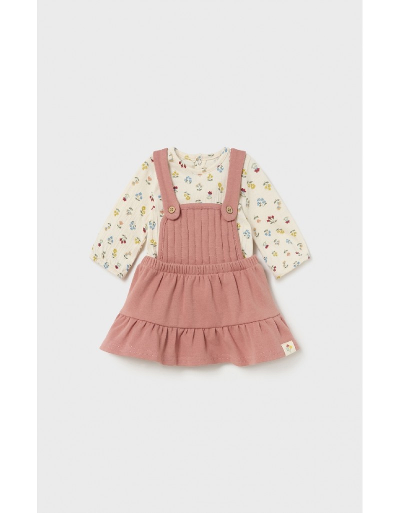 Pink Dungaree t-shirt set