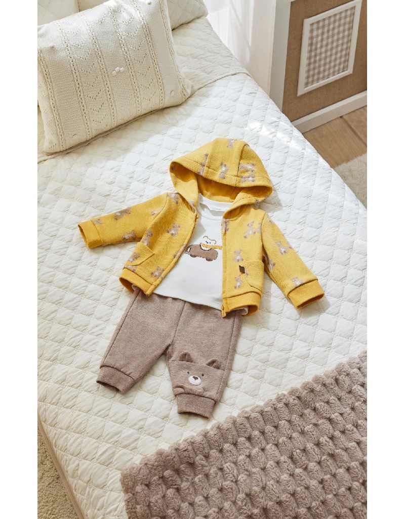 Yellow 3 piece tracksuit