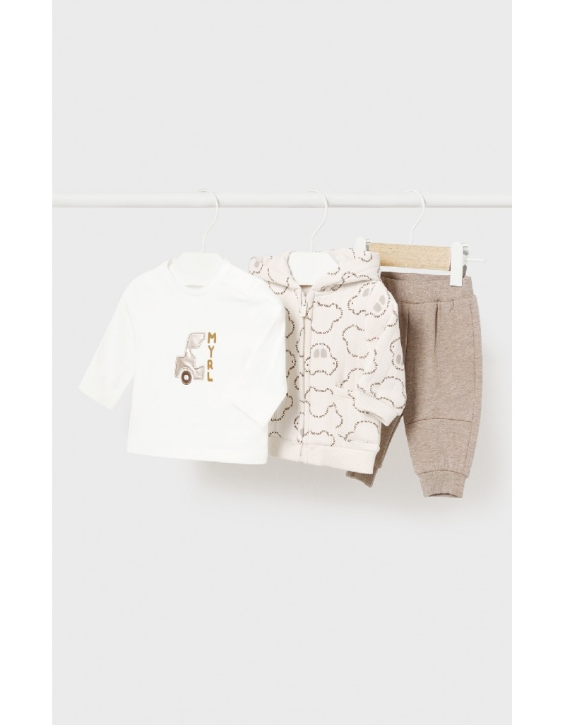 Beige 3 piece tracksuit