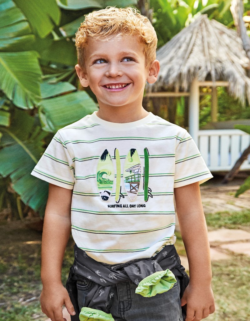 Celery S/s striped t-shirt