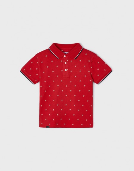 Red small print tshirt