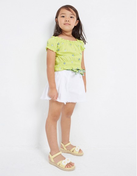 White Twill shorts
