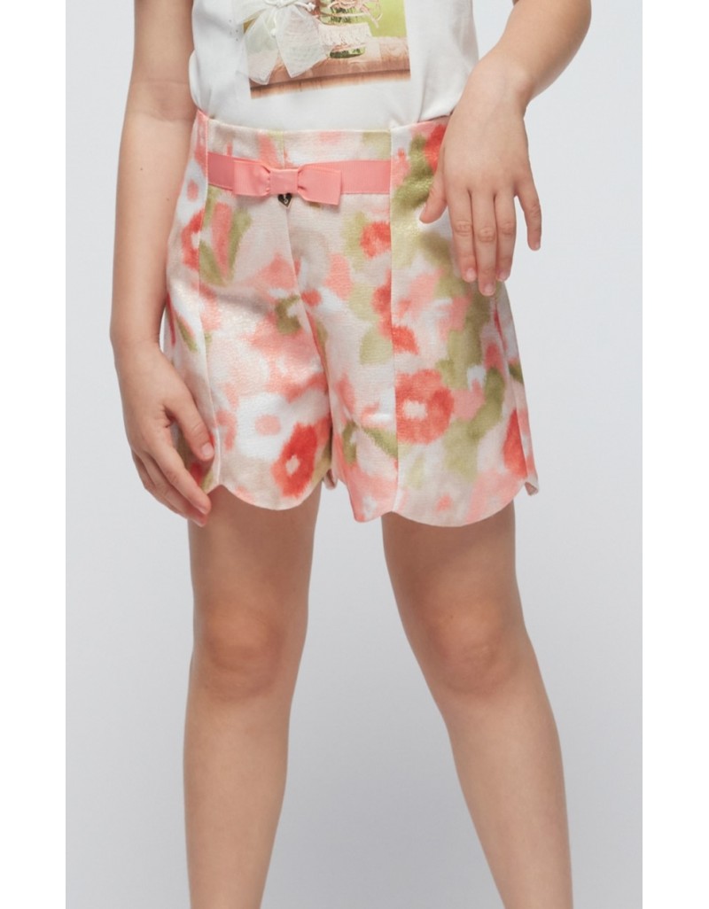 Nude Patterned Short Pant