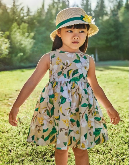 Beige Printed dress