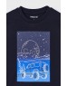 Navy t-shirt glow in the dark