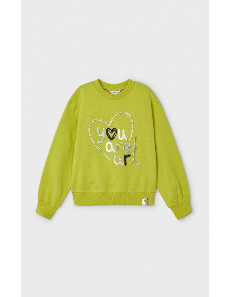 Green Embroidered pullover