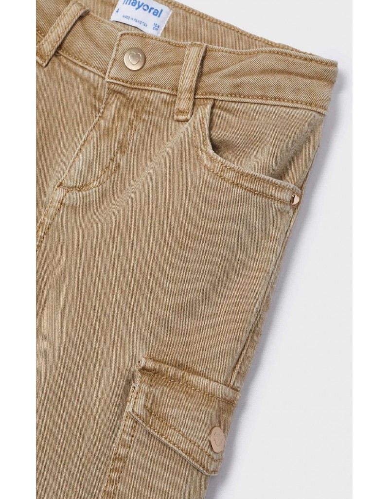 Brown Flared cargo pants