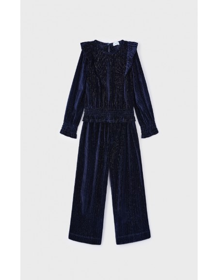 Navy Velvet pant set