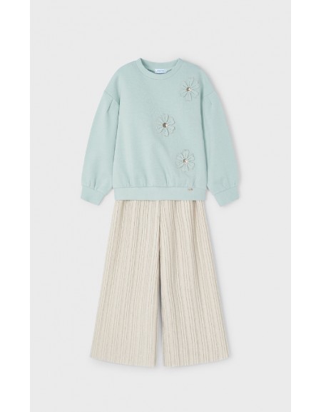 Green Pleated pant set