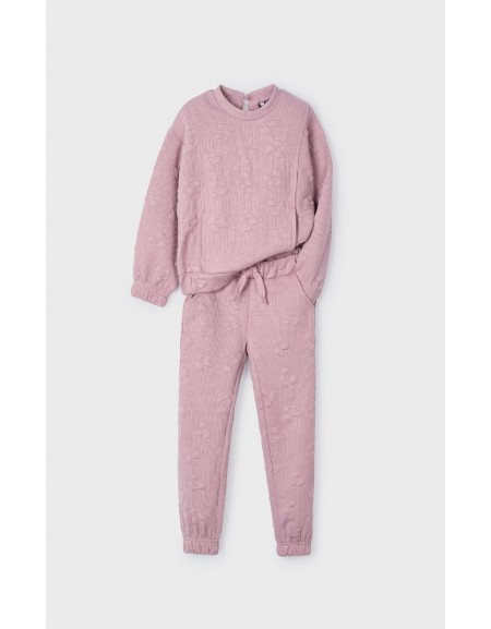 Pink Padded tracksuit flower