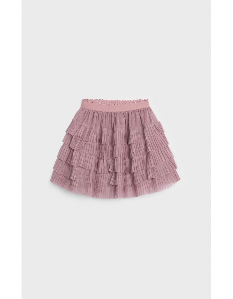 Pink Pleated tulle skirt