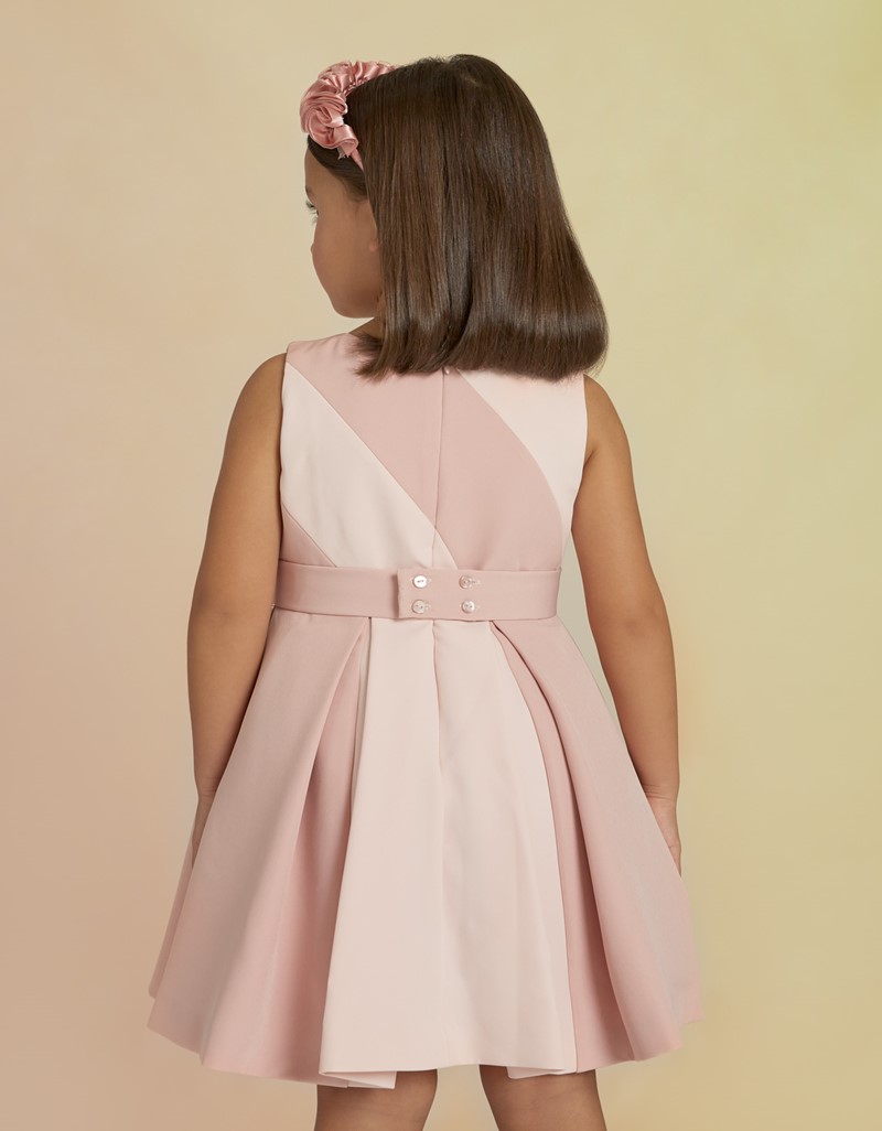 Rose Combined crepe dress