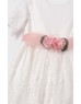 Cream Guipure Embroidered Dress