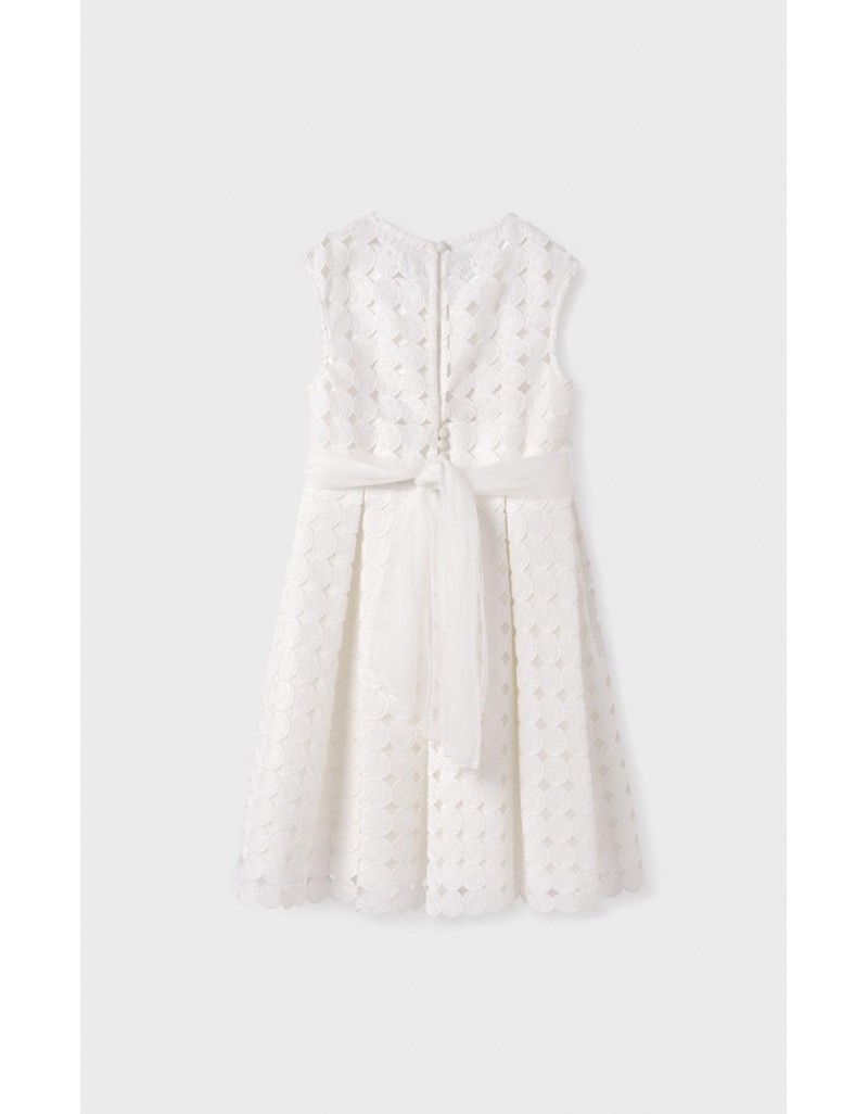 Cream Embroidered Dress