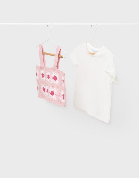 Blush Croche top shirt set