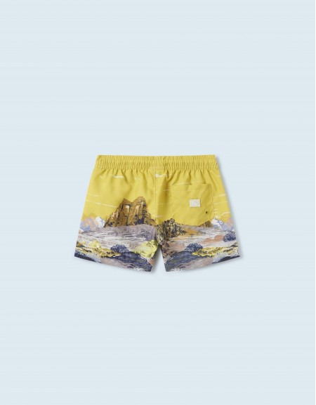 neon yello Printed swimsuit