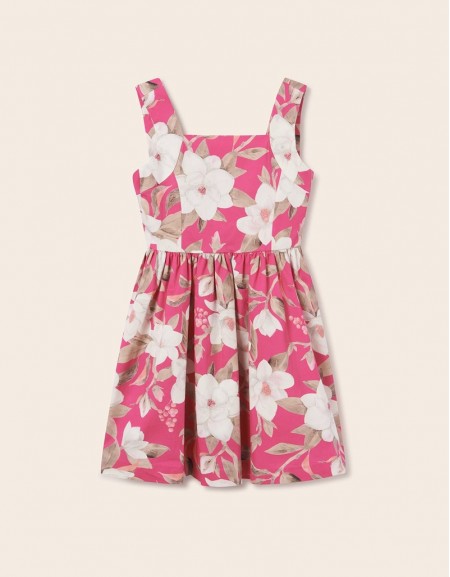 Bougainvil Flowers saten dress