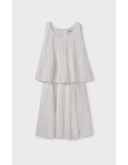 Natural Pleated Dress