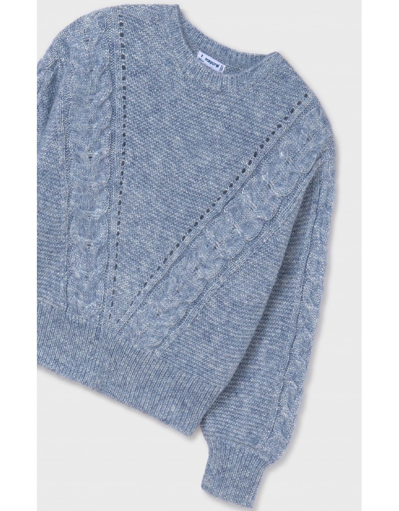 Blue Textured Hoodies and Sweatshirts