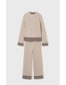 Beige Knit pants set