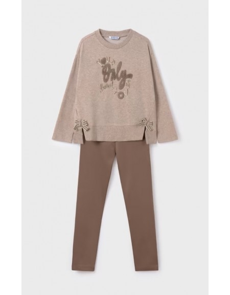 Beige Leggings Set