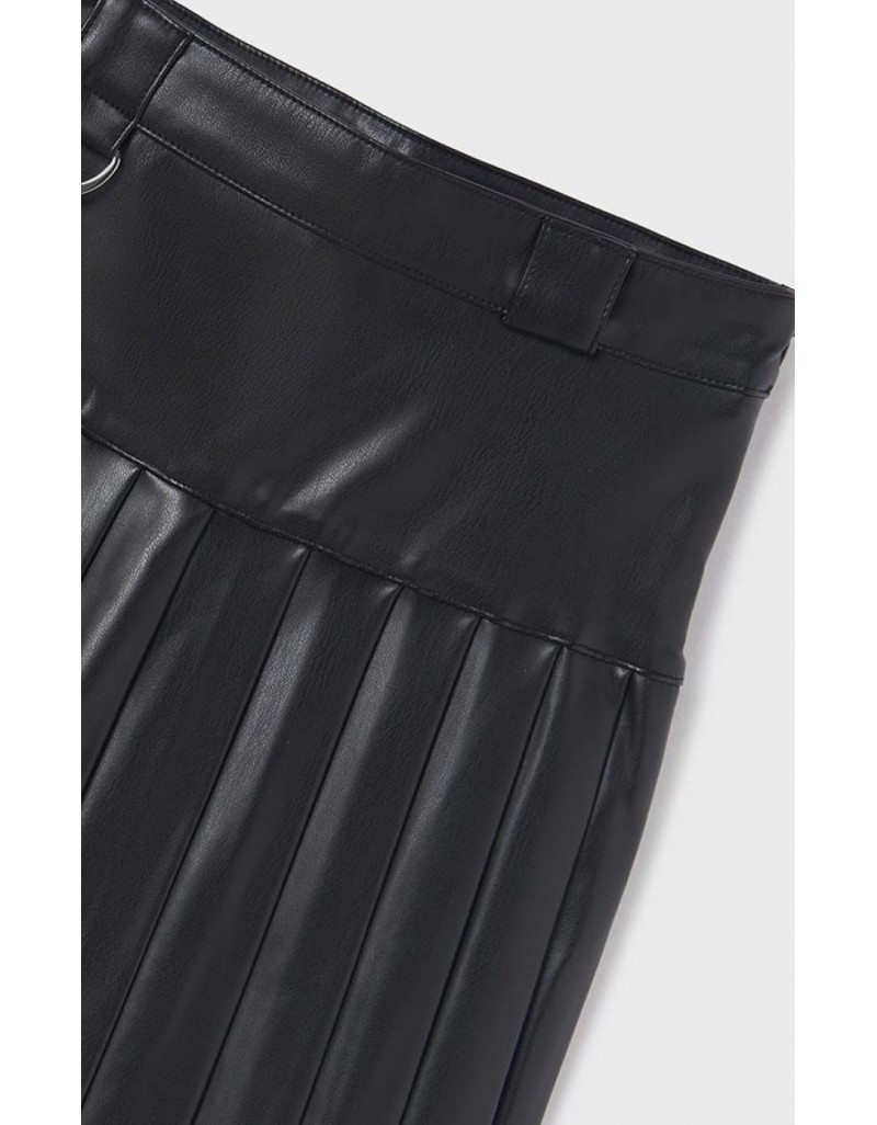 Black Faux leather skirt