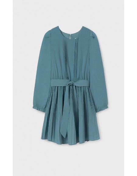 Blue Pleated dress