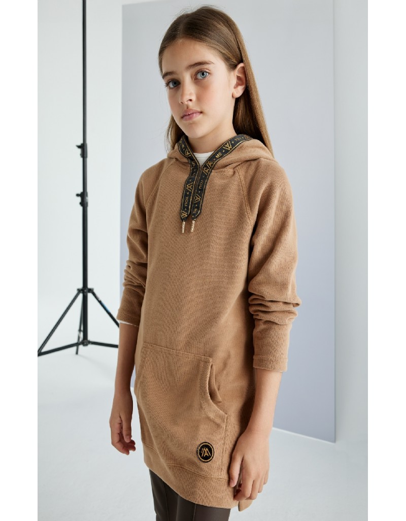 Brown Hooded dress