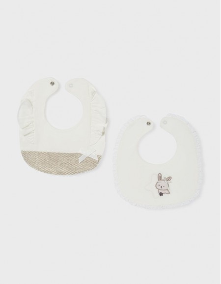 Beige 2 bibs set