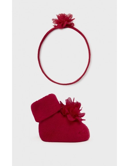 Red Headpiece and sock set