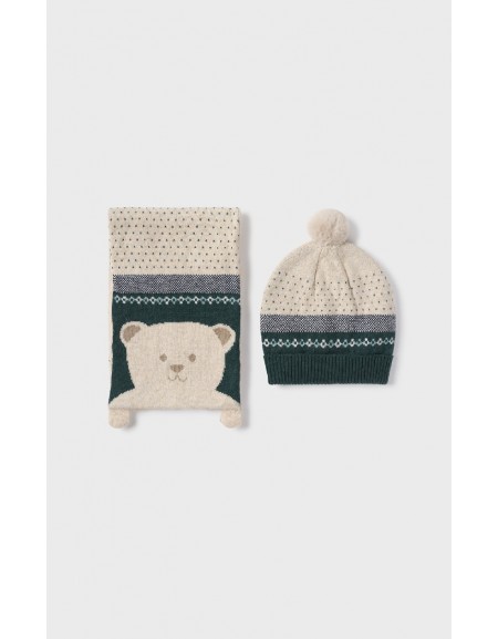 Beige Hat scarf set