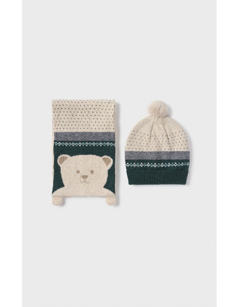 Beige Hat scarf set