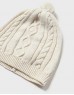 Cream vigo Knit leg warmer with hat set