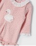 Baby Rose Velour onesie