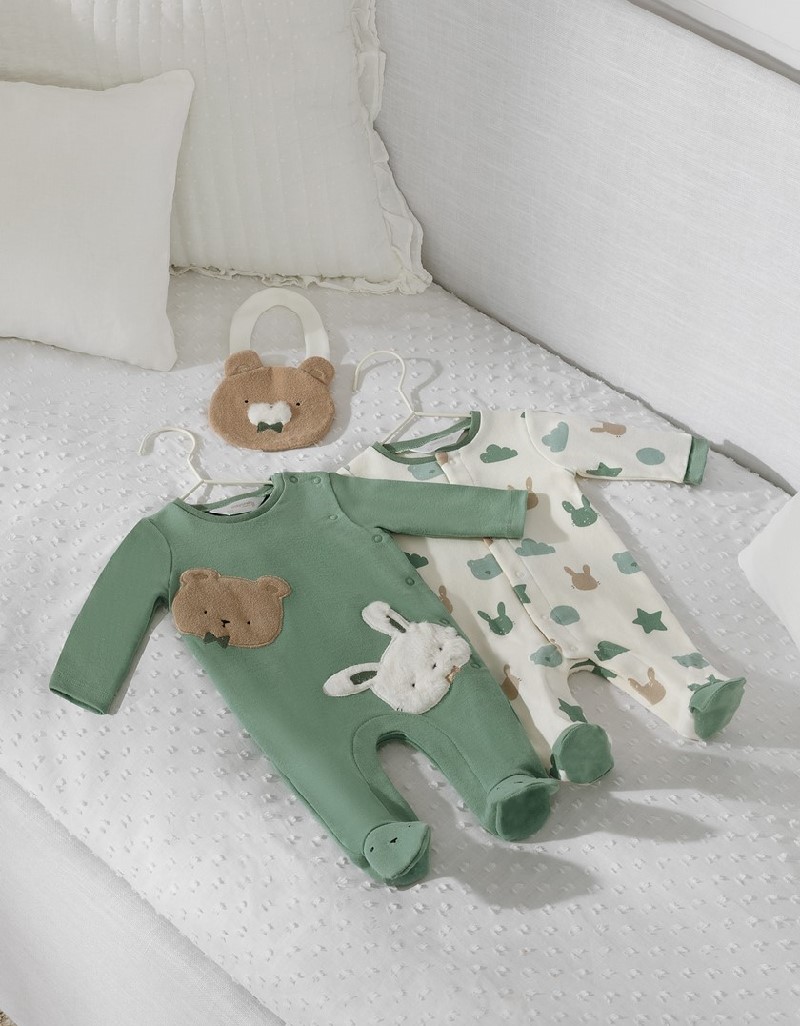 Mineral 2 pcs romper and bib set