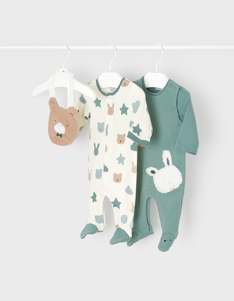 Mineral 2 pcs romper and bib set