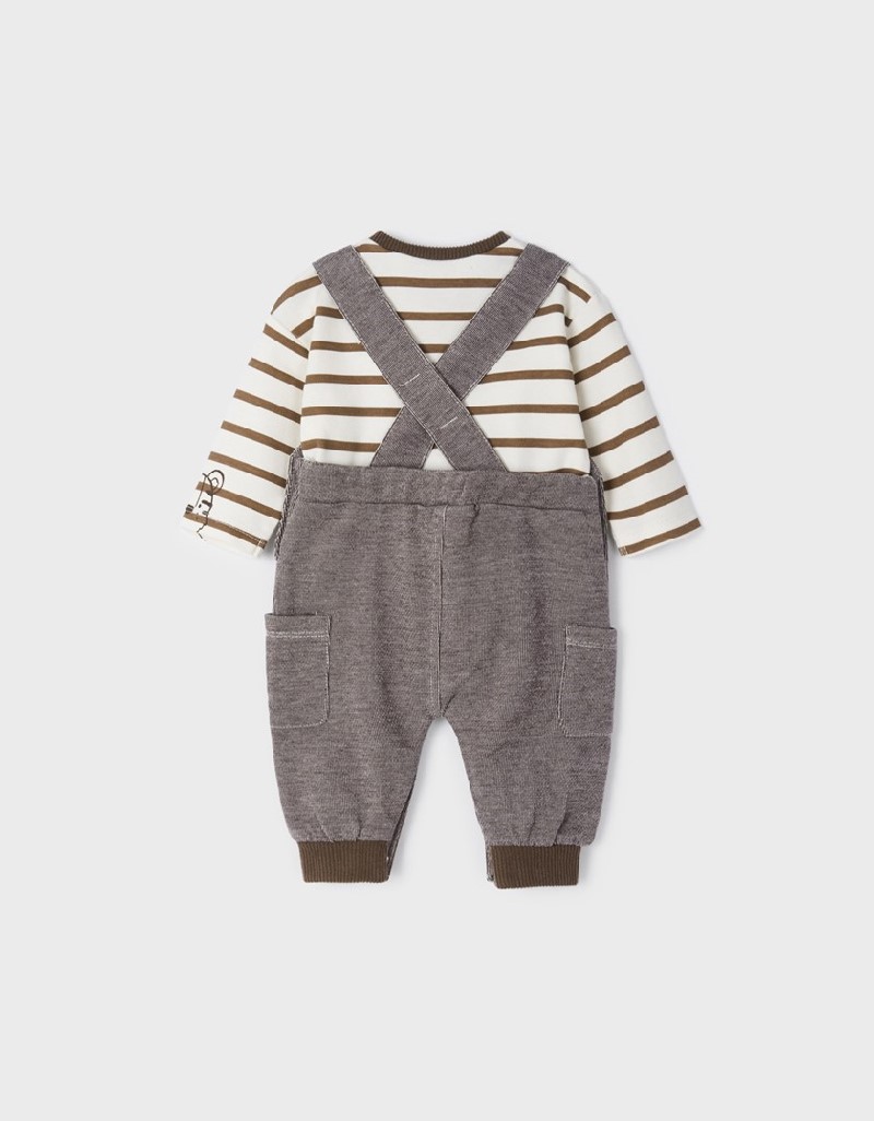 Chocolate Fleece romper set
