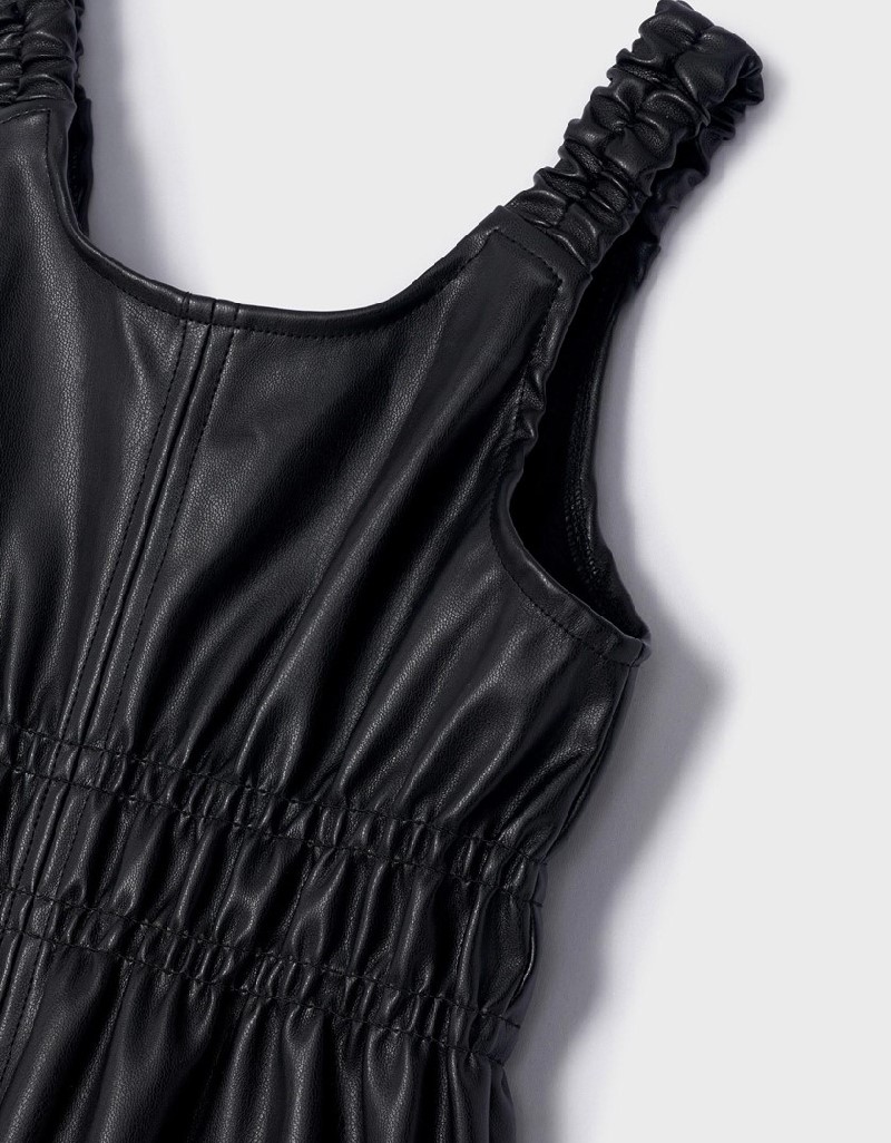 Black Leatherette jumpsuit