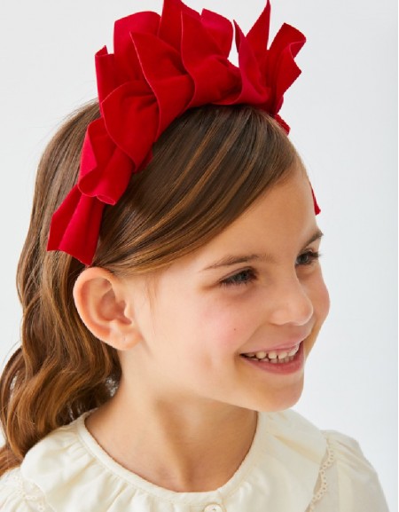 Red Faux suede headband