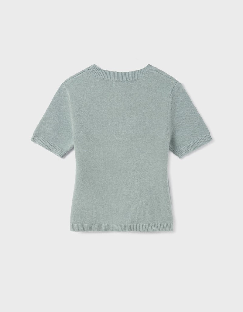 Aquamarine Shirt with cardigan set