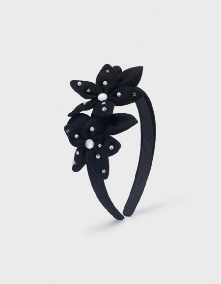 Black Flowers headband