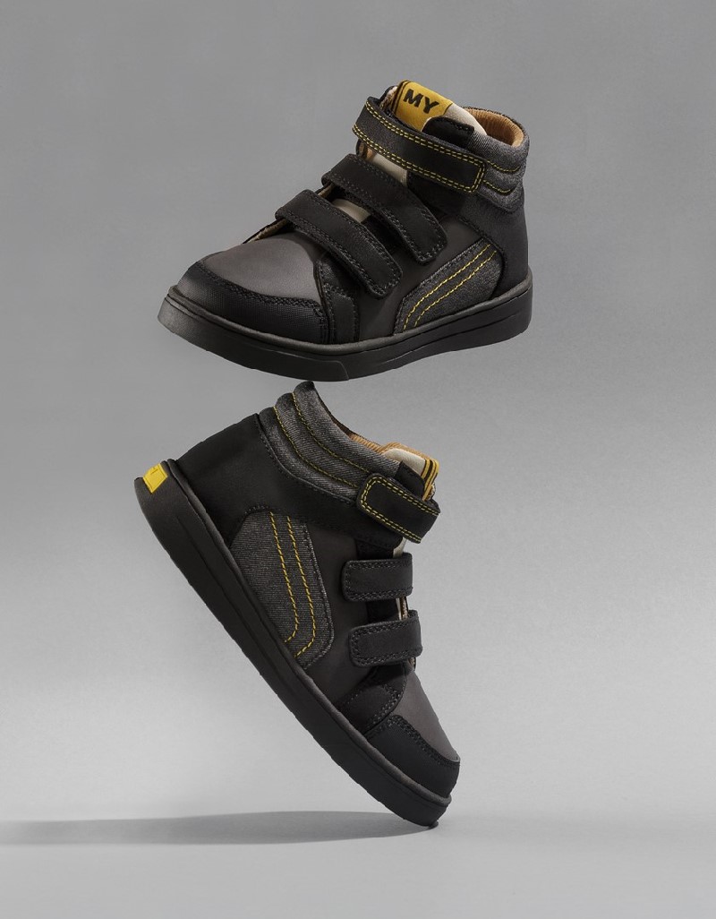 Black Sport booties with velcro