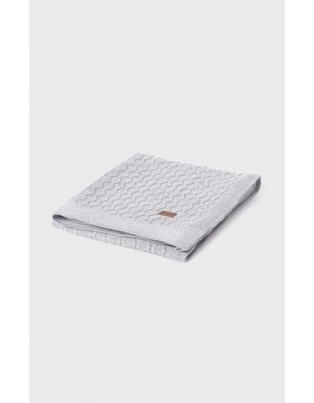 Grey Knit baby blanket