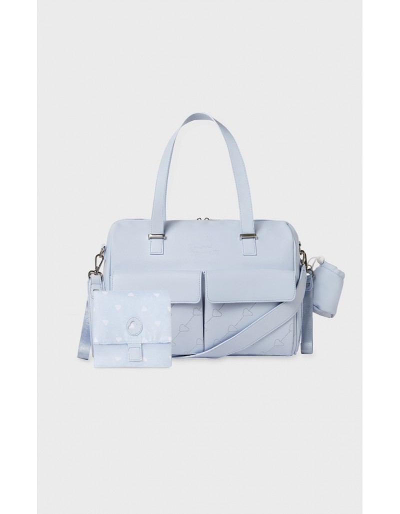 Baby Blue Handbag With Accessories